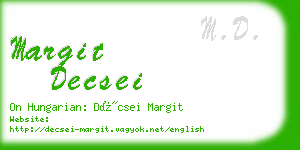 margit decsei business card